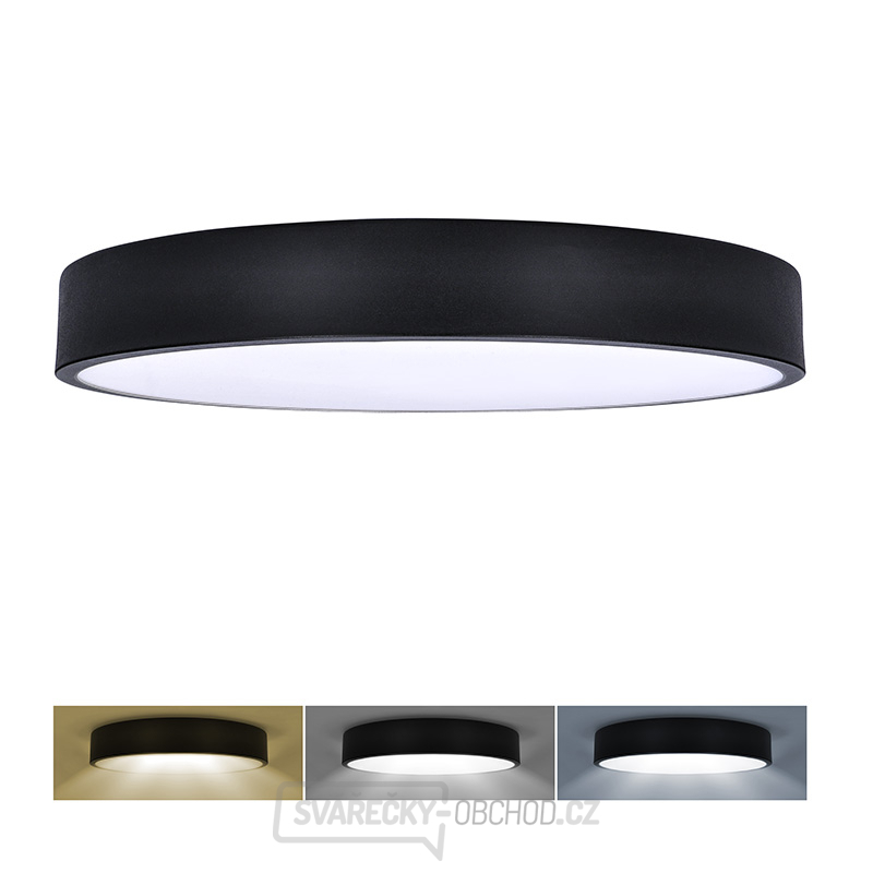 Solight LED stropní osvětlení LECCE, 3CCT, 48W, 2900lm, 40cm, 3000/4000/6000K, černá