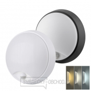 Solight LED venkovní osvětlení se senzorem a nastavitelnou CCT, 18W, 1350lm, 22cm, 2v1 - bílý a černý kryt gallery main image
