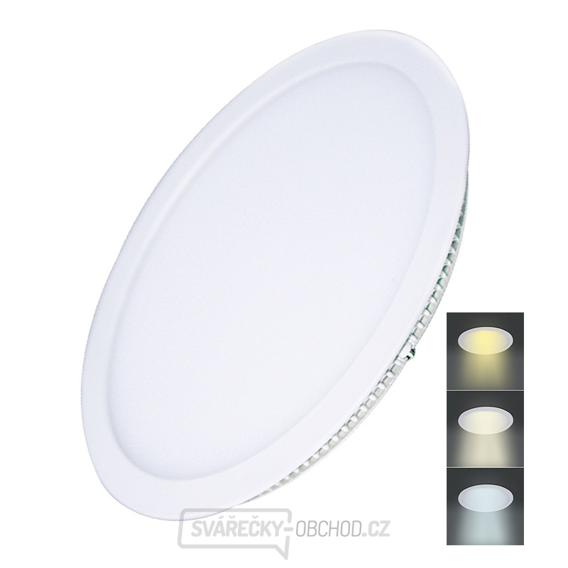 Solight LED mini panel CCT, podhledový, 24W, 1800lm, 3000K, 4000K, 6000K, kulatý