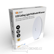 Solight LED stropní světlo PLAIN s PIR sensorem, 18W, 1260lm, 3000K, kulaté, 33cm náhled