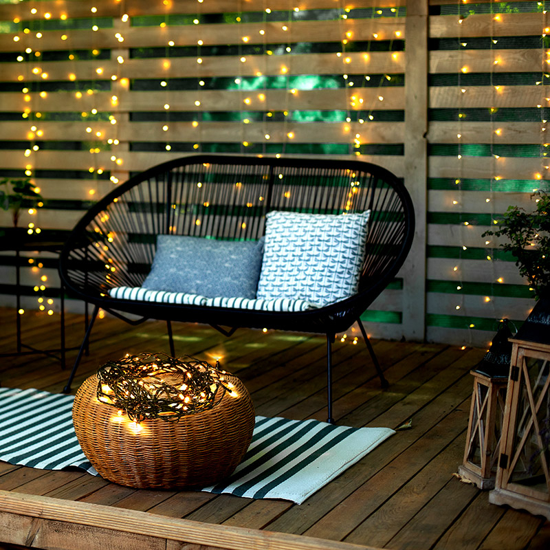 Solight LED venkovní vánoční řetěz, 400 LED, 20m, přívod 5m, 8 funkcí, IP44, teplá bílá Náhled