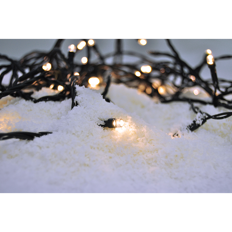 Solight LED venkovní vánoční řetěz, 400 LED, 20m, přívod 5m, 8 funkcí, IP44, teplá bílá Náhled
