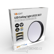Solight LED stropní osvětlení  LECCE, 3CCT, 36W, 2100lm, 30cm, 3000/4000/6000K, černá náhled