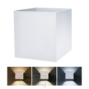 Solight LED venkovní nástěnné osvětlení Parma, 6W, 360lm, 10-110°, bílá gallery main image