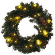 Solight vánoční věnec, průměr 40cm, 15x LED, IP44, 3x AA, časovač gallery main image