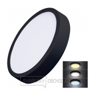 Solight LED mini panel CCT, přisazený, 24W, 1800lm, 3000K, 4000K, 6000K, kulatý, černá barva gallery main image