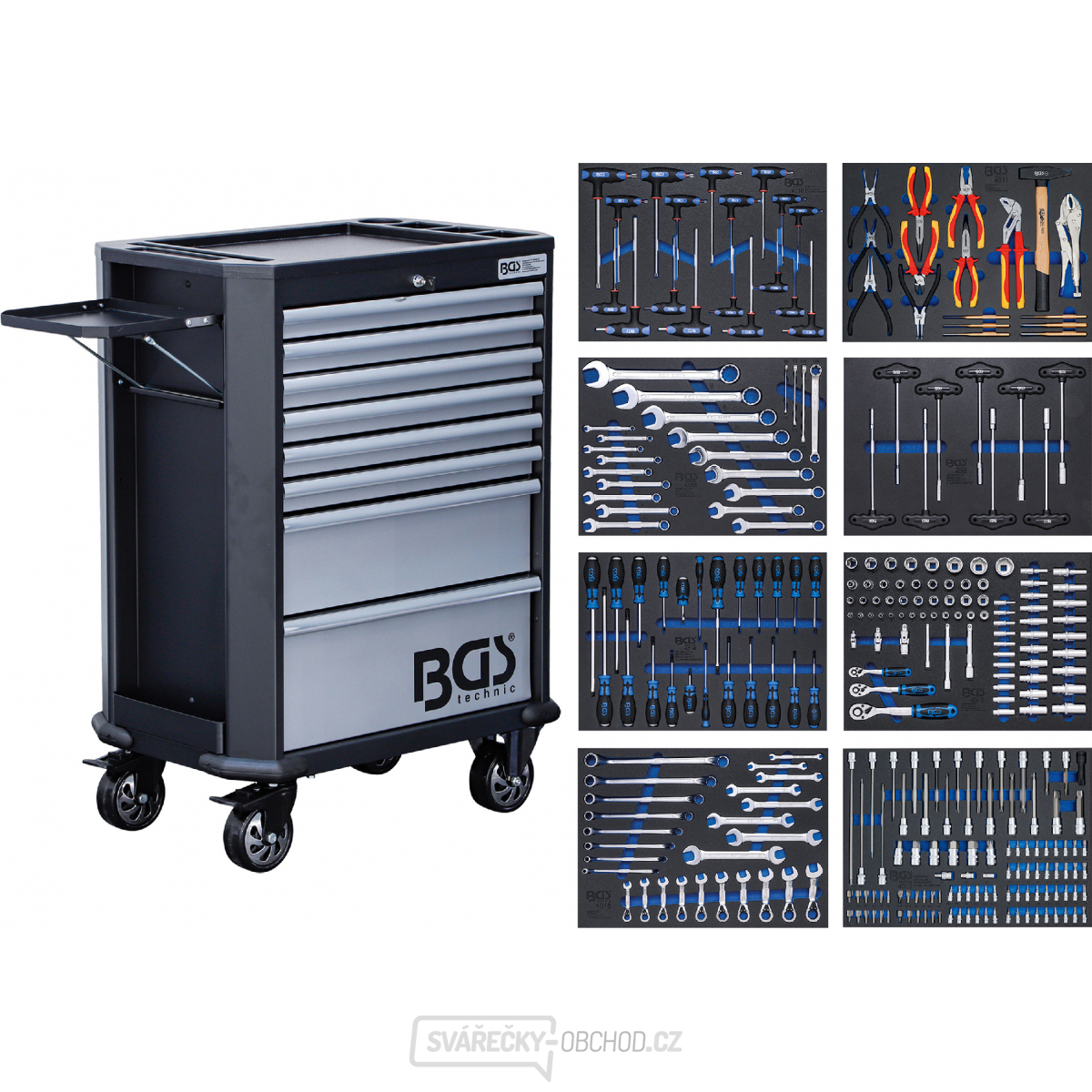 BGS 4007, Dílenský vozík | 8 zásuvek | se 299 nástroji
