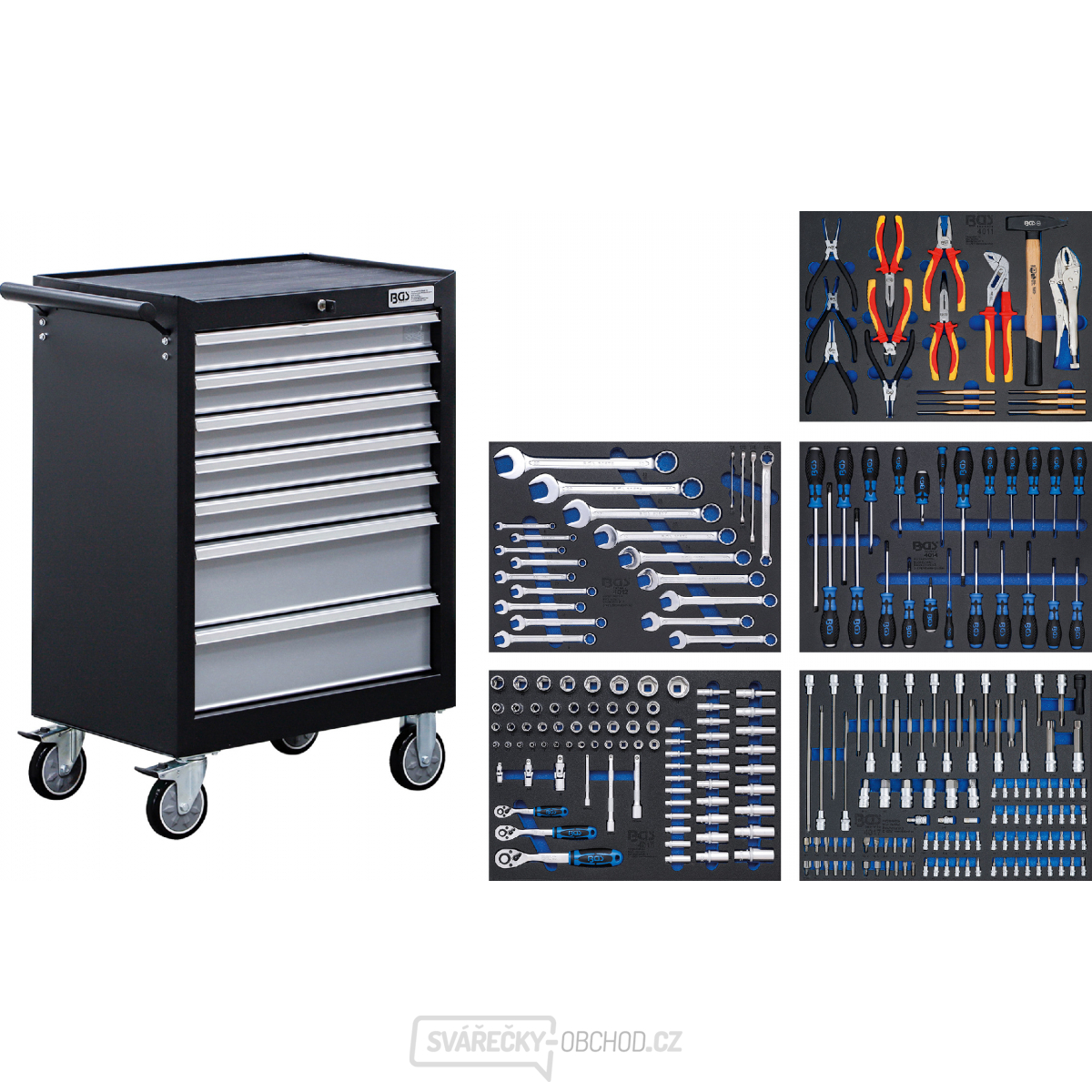 BGS 6060, Dílenský vozík | 7 zásuvek | se 246 nástroji