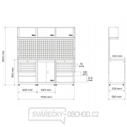 Systém nástěnných jednotek, dřevo | 3 moduly, BGS 80100 Systém nástěnných jednotek, dřevo | 3 moduly, BGS 80100 náhled