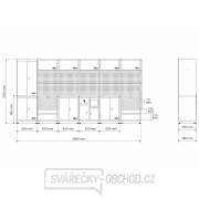 BGS 80130, Systém nástěnných jednotek | kompaktní | dřevo | 6 moduly náhled
