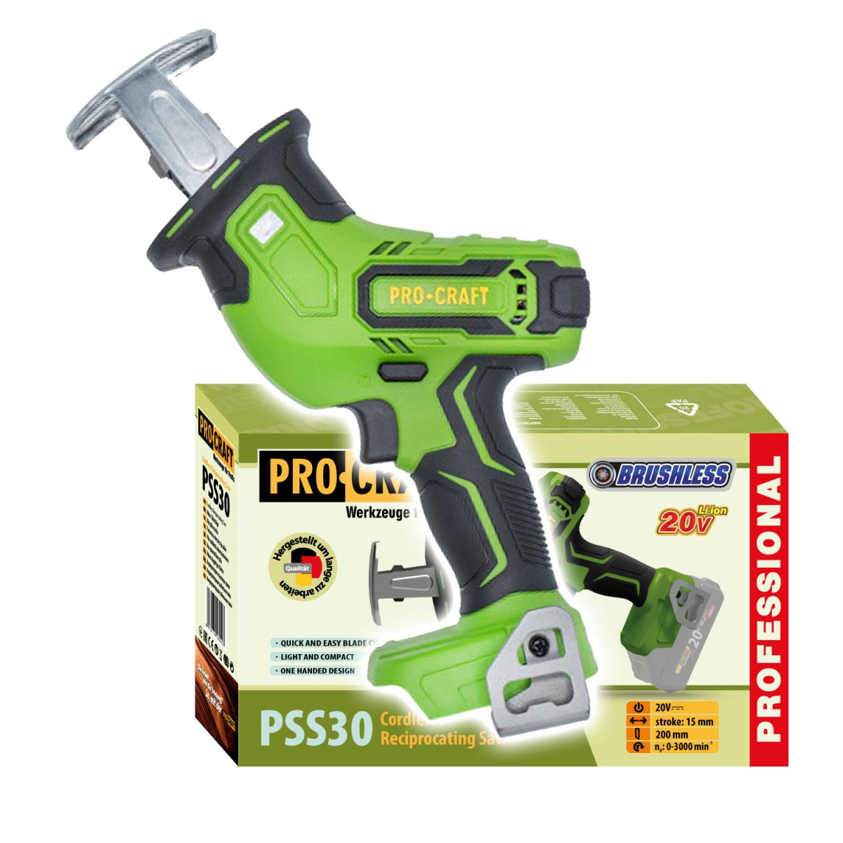 Pila ocaska aku Procraft PSS30bb (bez baterie a nabíječky) | PSS30bb PSS30bb