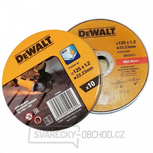 Řezný kotouč 125 x 1,2mm, 10ks DeWALT DT43922 Řezný kotouč 125 x 1,2mm, 10ks DeWALT DT43922 gallery main image