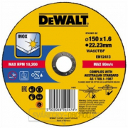 Řezný kotouč 150 x 1,6mm, typ 1 DeWALT DT43907 Řezný kotouč 150 x 1,6mm, typ 1 DeWALT DT43907 gallery main image
