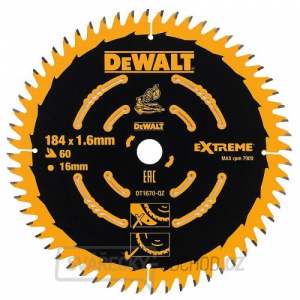 Pilový kotouč 184x16mm 60z ABT +7° DeWALT DT1670 Pilový kotouč 184x16mm 60z ABT +7° DeWALT DT1670 gallery main image