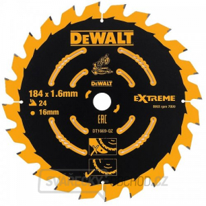 Pilový kotouč 184x16mm 24z ABT +7° DeWALT DT1669