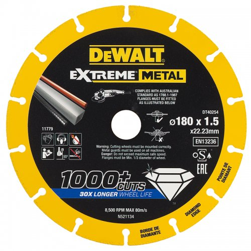 Levně Diamantový kotouč EXTREME METAL 180mm DeWALT DT40254 DT40254