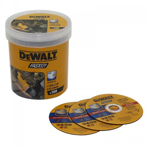 Levně Kotouč na nerezovou ocel 125x1,0 mm 100ks DeWALT DT20540 DT20540