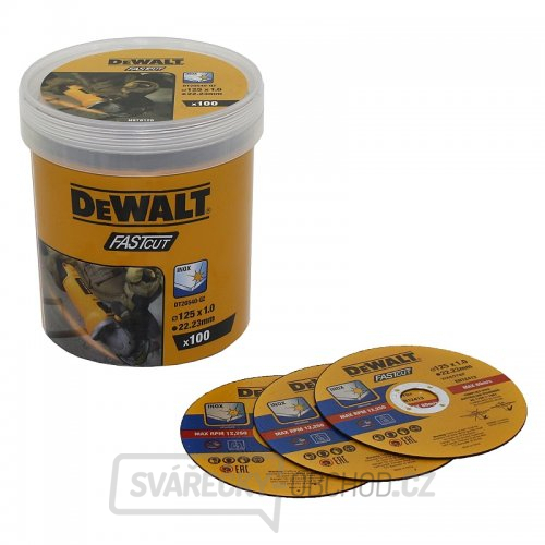 Kotouč na nerezovou ocel 125x1,0 mm 100ks DeWALT DT20540