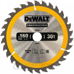 Pilový kotouč 160x20mm, 30 zubů pro aku pily DeWALT DT1932 Pilový kotouč 160x20mm, 30 zubů pro aku pily DeWALT DT1932 gallery main image