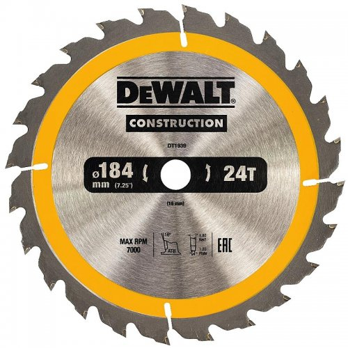 Levně Pilový kotouč 184x16mm 24z DeWALT DT1939 DT1939
