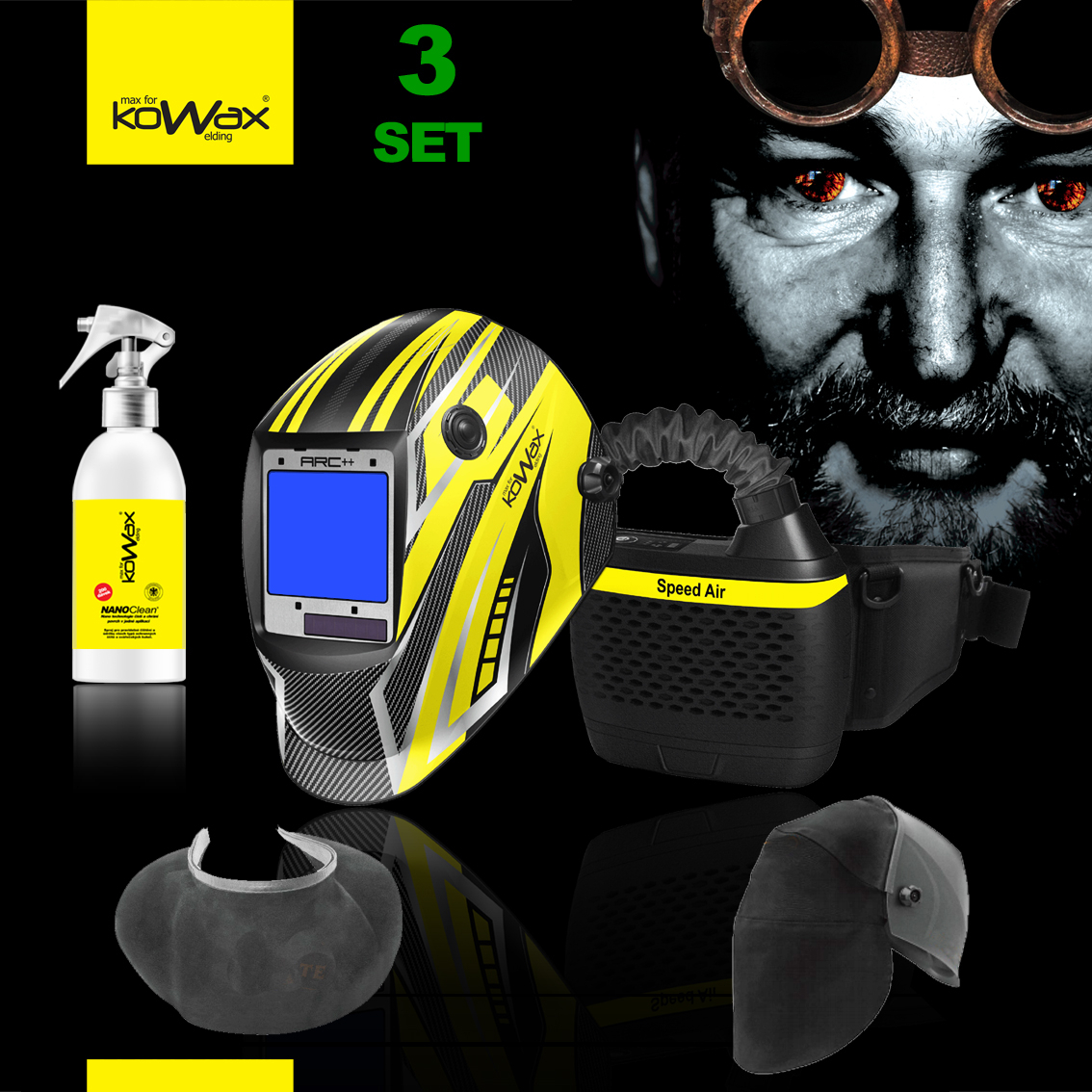 Levně KOWAX Filtračně ventilační jednotka Speed Air + kukla KWXSA820ARC++ SET3 KWXSAARCPP_S03A