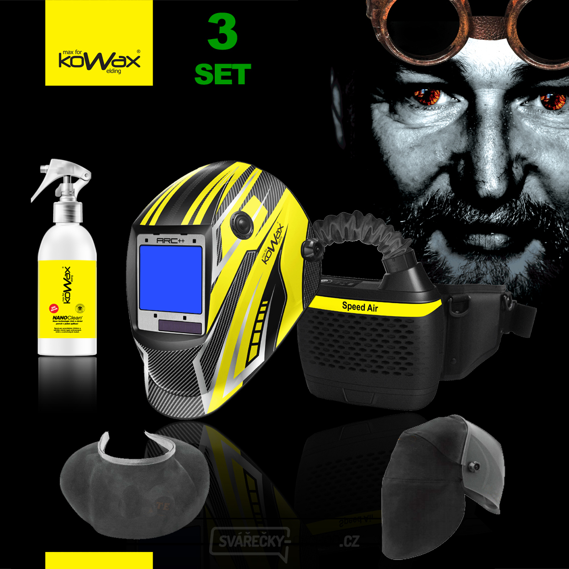 KOWAX Filtračně ventilační jednotka Speed Air + kukla KWXSA820ARC++ SET3