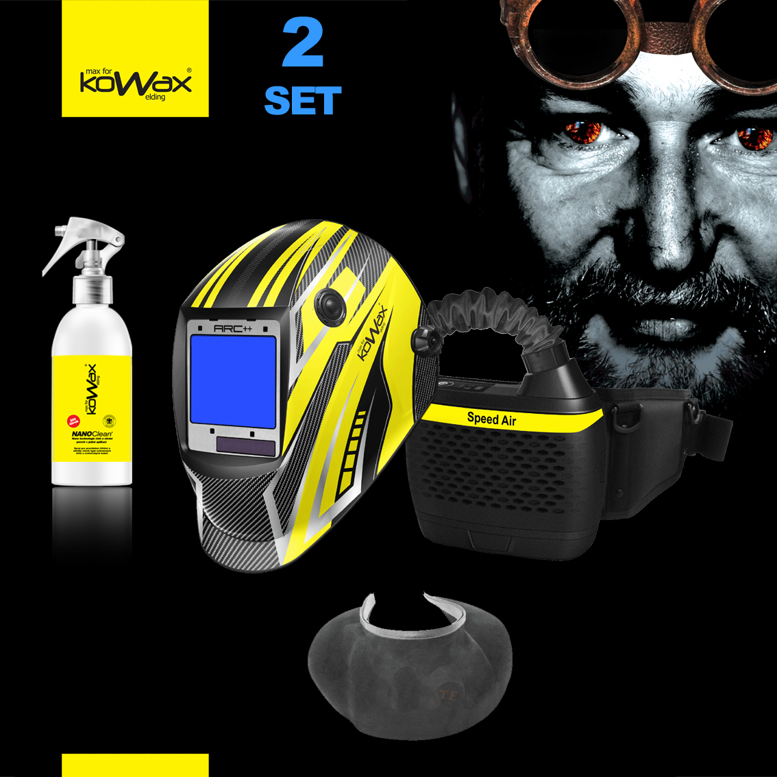 Levně KOWAX Filtračně ventilační jednotka Speed Air + kukla KWXSA820ARC++ SET 2 KWXSAARCPP_S02A
