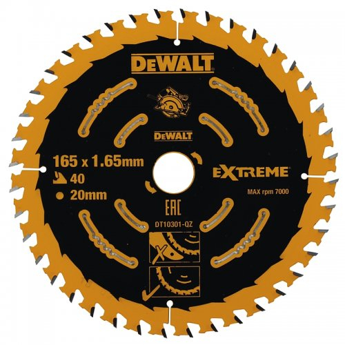 Levně Pilový kotouč 165x20mm, 40 zubů DeWALT FLEXVOLT DT10301 DT10301