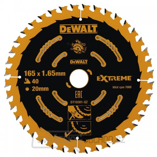 Pilový kotouč 165x20mm, 40 zubů DeWALT FLEXVOLT DT10301