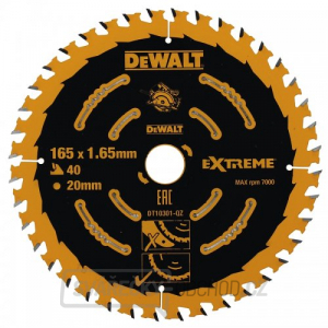 Pilový kotouč 165x20mm, 40 zubů DeWALT FLEXVOLT DT10301