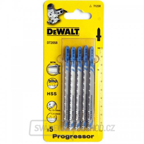 Pilový plátek Progressor pro přímočarou pilu 100mm 5ks DeWALT DT2058 Pilový plátek Progressor pro přímočarou pilu 100mm 5ks DeWALT DT2058 gallery main image