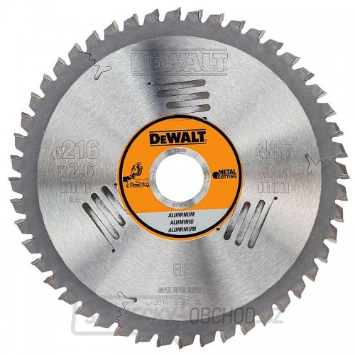 Pilový kotouč 216x30mm 48z TCG -5° DeWALT DT1914 Pilový kotouč 216x30mm 48z TCG -5° DeWALT DT1914 gallery main image