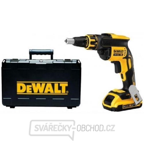 Aku bezuhlíkový šroubovák na sádrokarton 18 V Li-Ion 2x2,0 Ah DeWALT DCF620D2