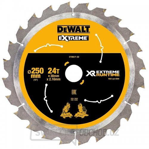 Pilový kotouč 250x30mm 24z DeWALT FLEXVOLT DT99571