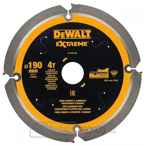 Pilový kotouč pro cementovláknité desky a laminát 190x30mm 4z DeWALT DT1472