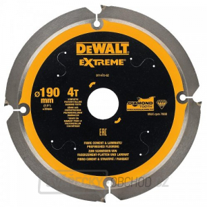Pilový kotouč pro cementovláknité desky a laminát 190x30mm 4z DeWALT DT1472 Pilový kotouč pro cementovláknité desky a laminát 190x30mm 4z DeWALT DT1472 gallery main image