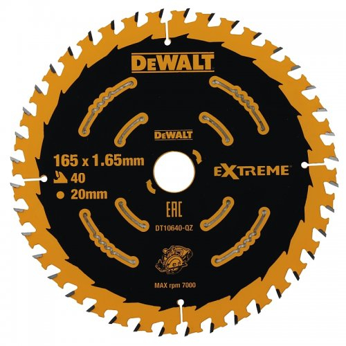 Levně Pilový kotouč 165x20mm, 40 zubů EXTREME pro aku pily DeWALT DT10640 DT10640