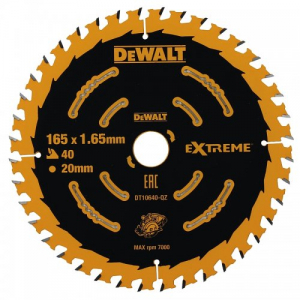 Pilový kotouč 165x20mm, 40 zubů EXTREME pro aku pily DeWALT DT10640 gallery main image