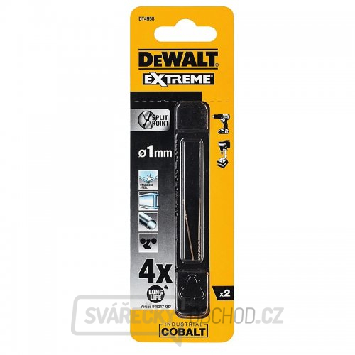 Vrták do kovu HSS-E COBALT 1,0x34mm (2ks) DeWALT DT4958