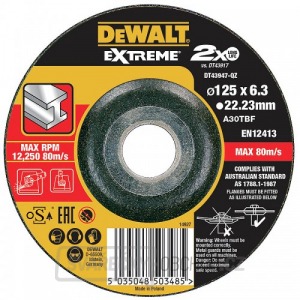 Řezný kotouč 115 x 1,2mm, 10ks DeWALT DT43921 Řezný kotouč 115 x 1,2mm, 10ks DeWALT DT43921 gallery main image