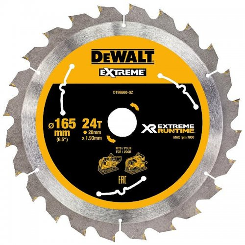 Levně Pilový kotouč 165x20mm, 24 zubů DeWALT FLEXVOLT DT99560 DT99560