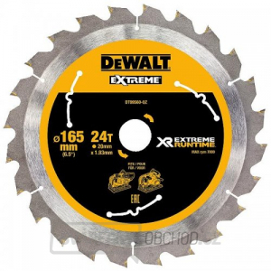 Pilový kotouč 165x20mm, 24 zubů DeWALT FLEXVOLT DT99560