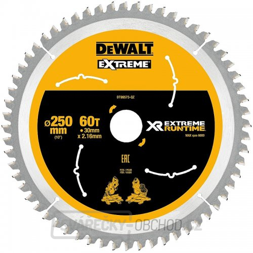 Pilový kotouč 250x30mm 60z DeWALT FLEXVOLT DT99573