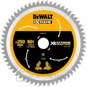 Pilový kotouč 250x30mm 60z DeWALT FLEXVOLT DT99573 Pilový kotouč 250x30mm 60z DeWALT FLEXVOLT DT99573 gallery main image