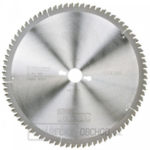 Pilový kotouč 305x30mm 80z TCG -5° DeWALT DT4288 Pilový kotouč 305x30mm 80z TCG -5° DeWALT DT4288 gallery main image