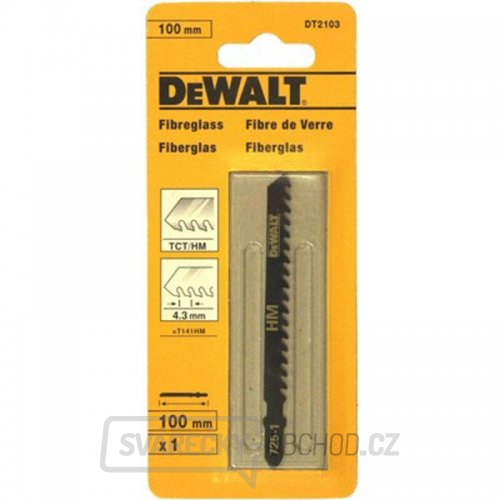 Pilový list na materiály zesílené skelnými vlákny pro přímočaré pily 100mm DeWALT DT2103