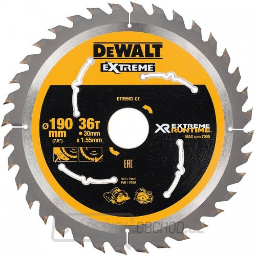 Pilový kotouč 190x30mm 36z DeWALT DT99563