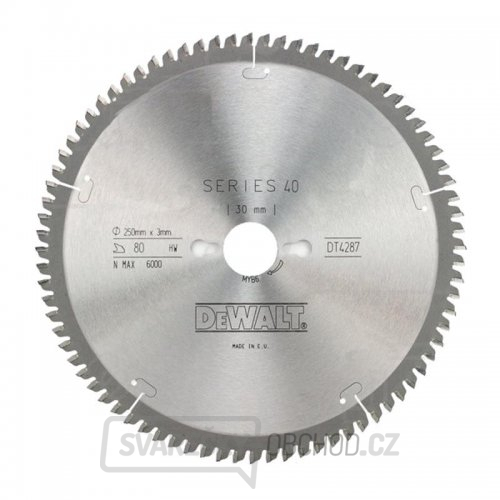 Pilový kotouč 250x30mm 80z TCG -5° DeWALT DT4287