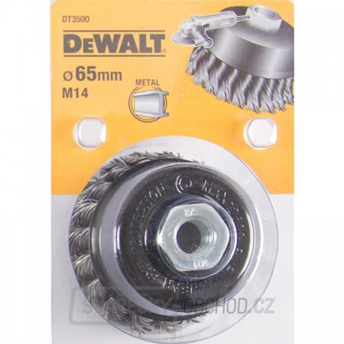 Drátěný kartáč kroucené uzly délka 18mm průměr 65mm pro úhlové brusky DeWALT DT3500