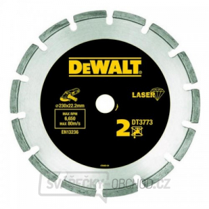 Dia kotouč Laser 2 na abrazivní materiály a beton 230x22,2mm DeWALT DT3773 Dia kotouč Laser 2 na abrazivní materiály a beton 230x22,2mm DeWALT DT3773 gallery main image